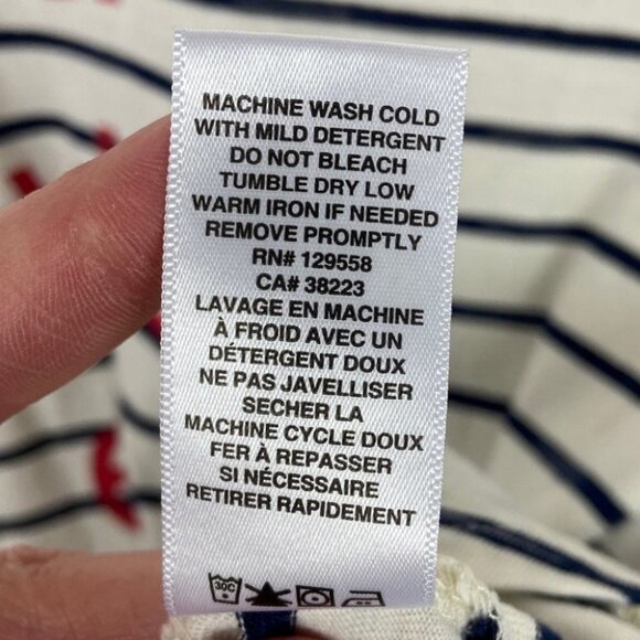 Anthropologie La Vie En Rose Graphic Tee Striped Sol Angeles Size XS Boho Top - Picture 8 of 10